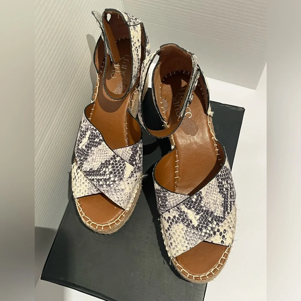 Franco Sarto Snakeskin Patterned Women's wedge  Sandals - Picture 13 of 14